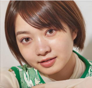 こちらを見つめている女性